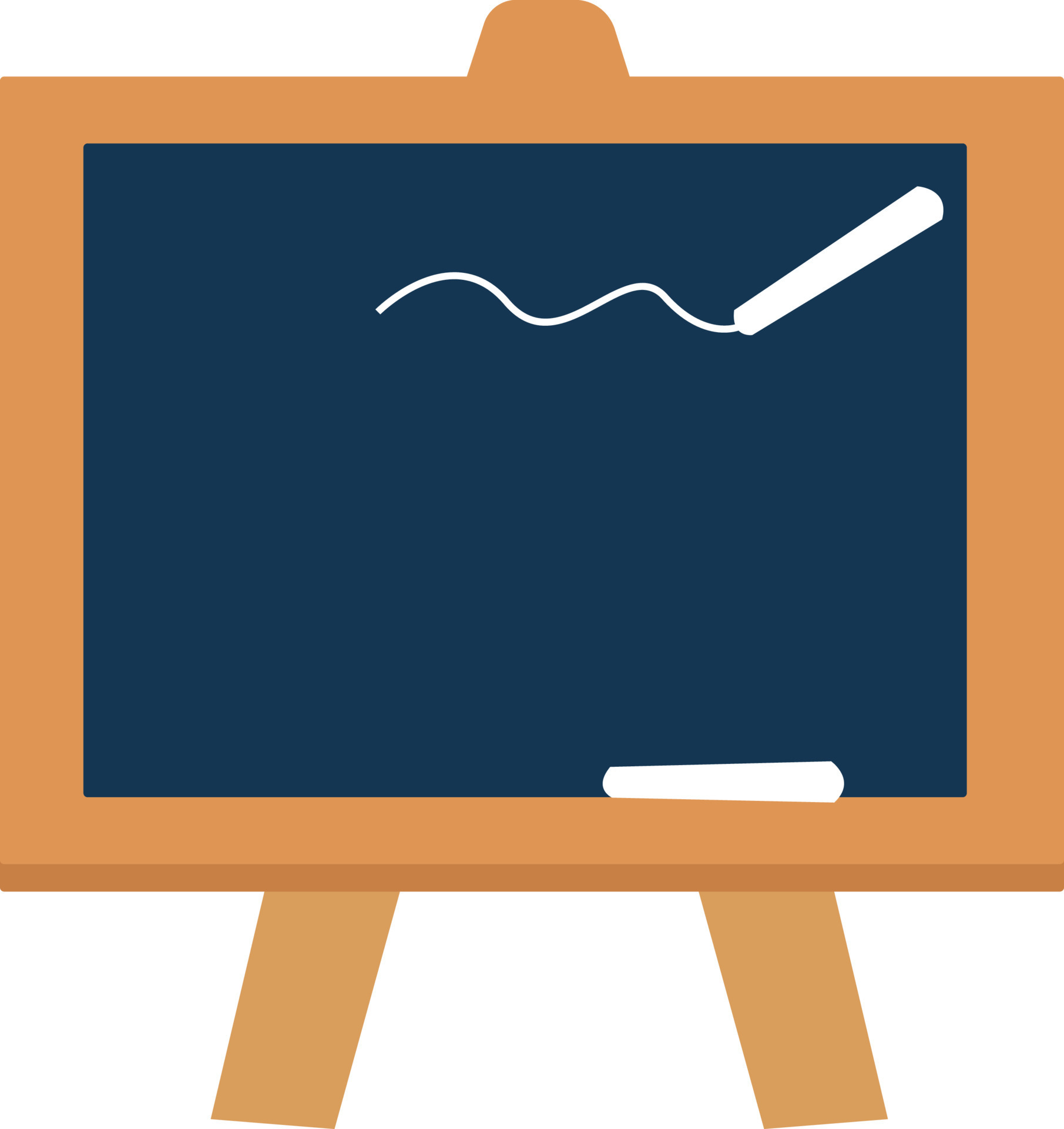 Small blackboard, illustration, vector on white background. 13911923