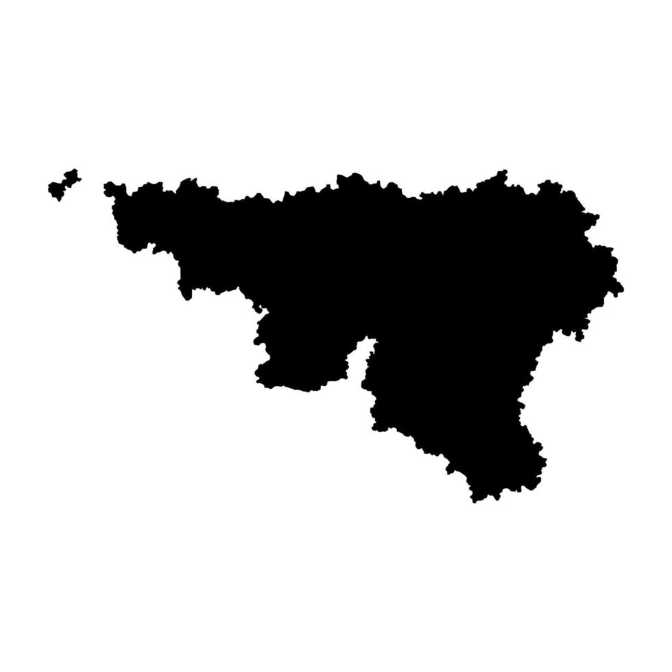 mapa de la región de valonia, bélgica. ilustración vectorial vector