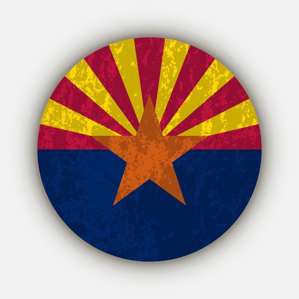 Arizona state flag. Vector illustration.