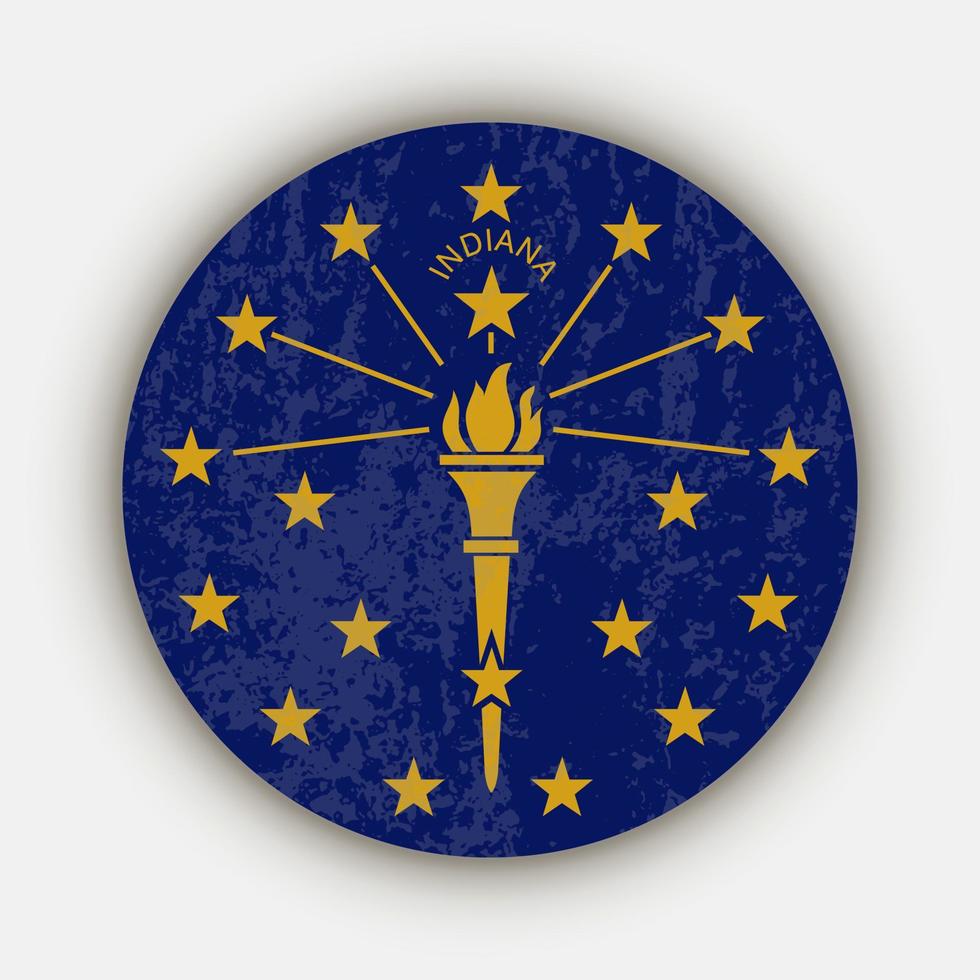 Indiana state flag. Vector illustration.