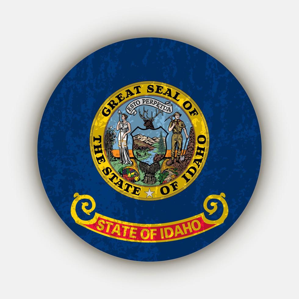 Idaho state flag. Vector illustration.