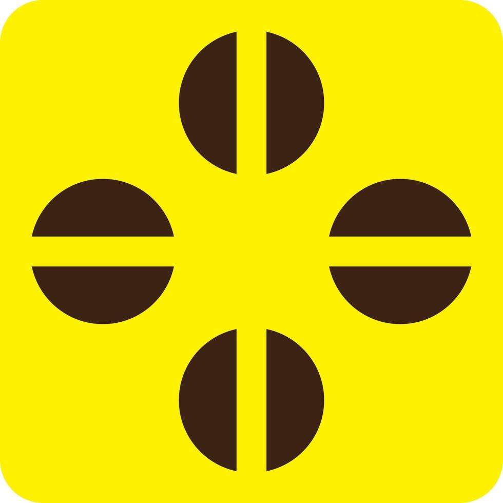 Four abstract circles, illustration, vector on a white background.
