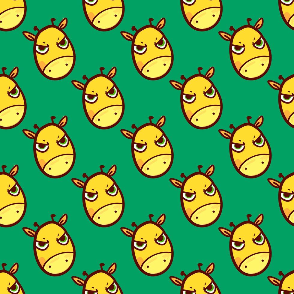 Giraffe pattern , illustration, vector on white background