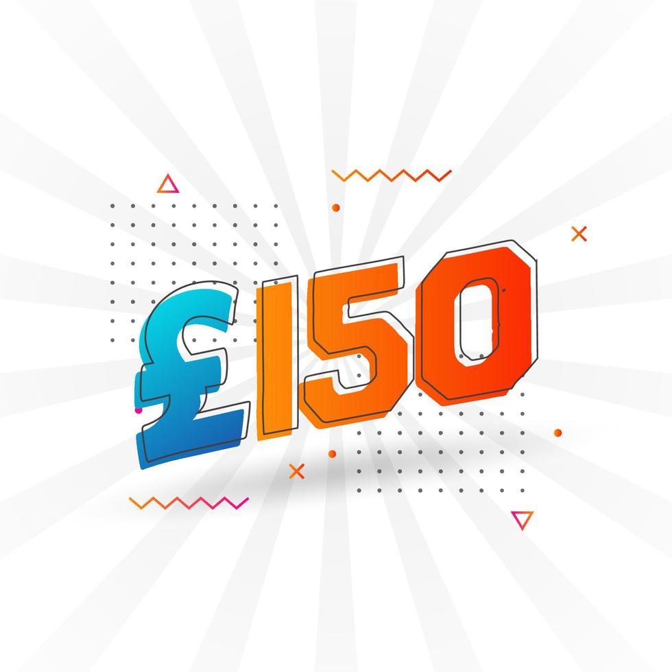 150 Pound Currency Vector Text Symbol 150 British Pound Money Stock 150-pound-currency-vector-text-symbol-150-british-pound-money-stock
