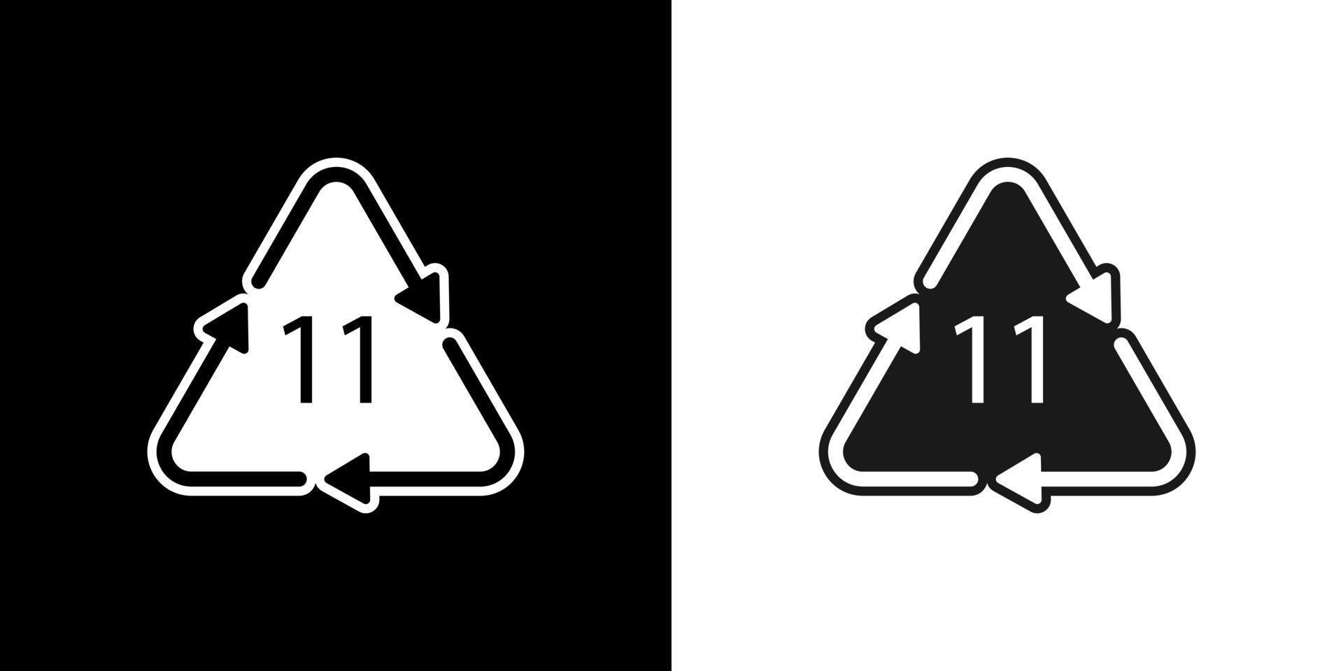 Battery recycling symbol 11 NiMH. Vector illustration