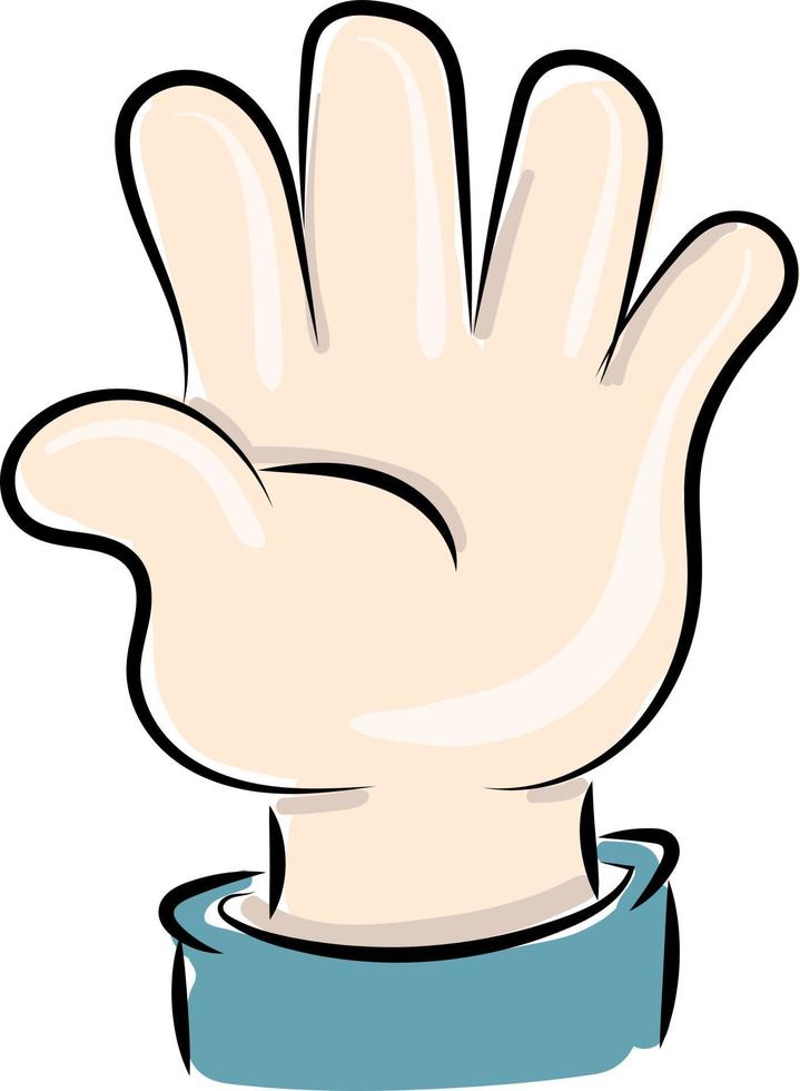 Small hand, illustration, vector on white background.