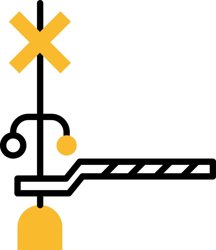 Barrera ferroviaria, ilustración, vector sobre fondo blanco.