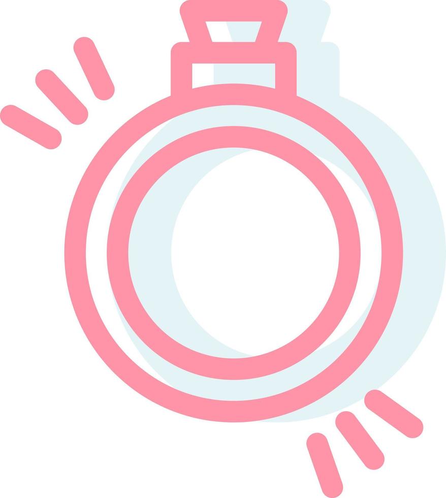 Brides ring, illustration, vector on a white background.