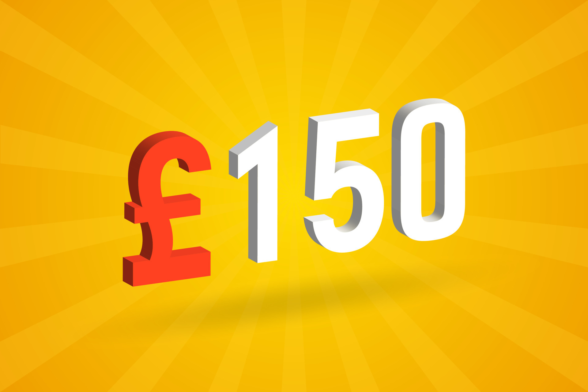 150 Pound Currency 3D Vector Text Symbol 3D 150 British Pound Money 150-pound-currency-3d-vector-text-symbol-3d-150-british-pound-money