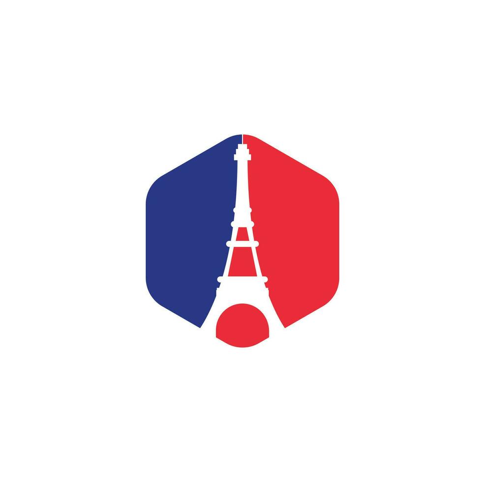 plantilla de diseño del logotipo de la torre eiffel. diseño del logo de París. vector