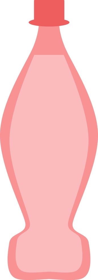 Unique red water bottle, illustration, vector, on a white background. vector