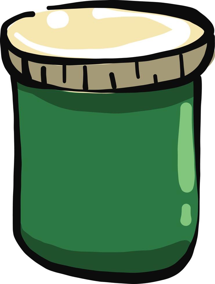 Green container, illustration, vector on a white background.
