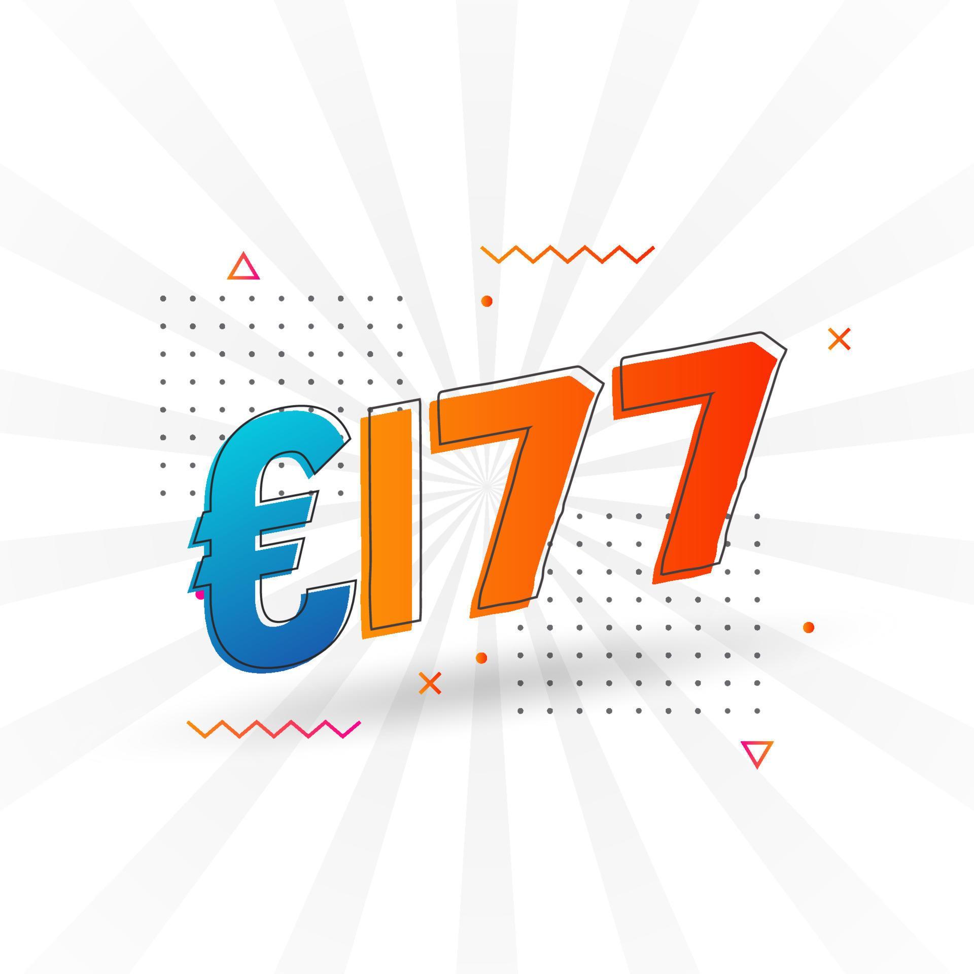 177 Euro Currency vector text symbol. 177 Euro European Union Money stock vector 13913278 Vector