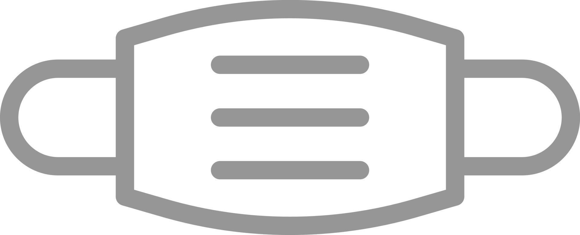 White face mask, illustration, vector on a white background.