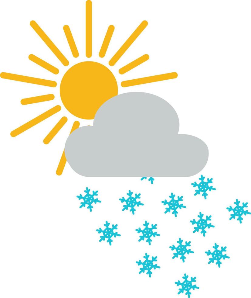 Sun with heavy snow cloud, illustration, vector, on a white background. 13913864 Vector Art at