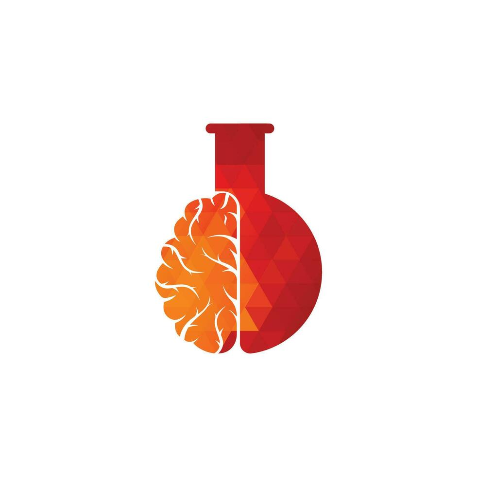 diseño del logotipo del laboratorio cerebral. vector