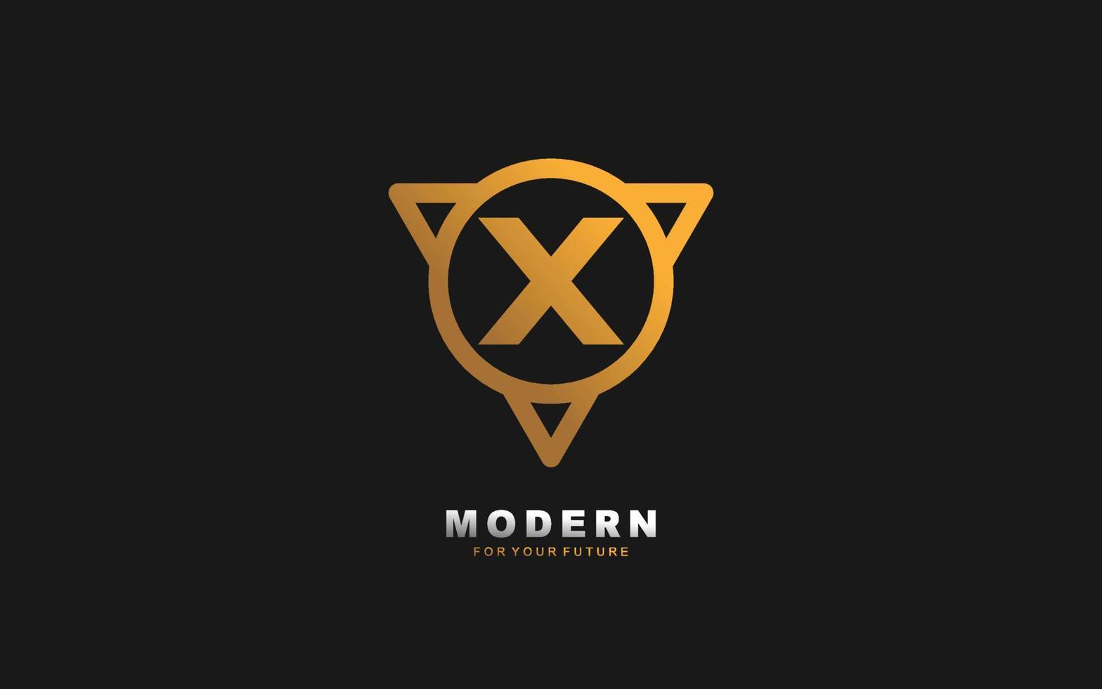 resumen del logotipo de la letra x para la empresa de identidad. ilustración de vector de plantilla de alfabeto para su marca.