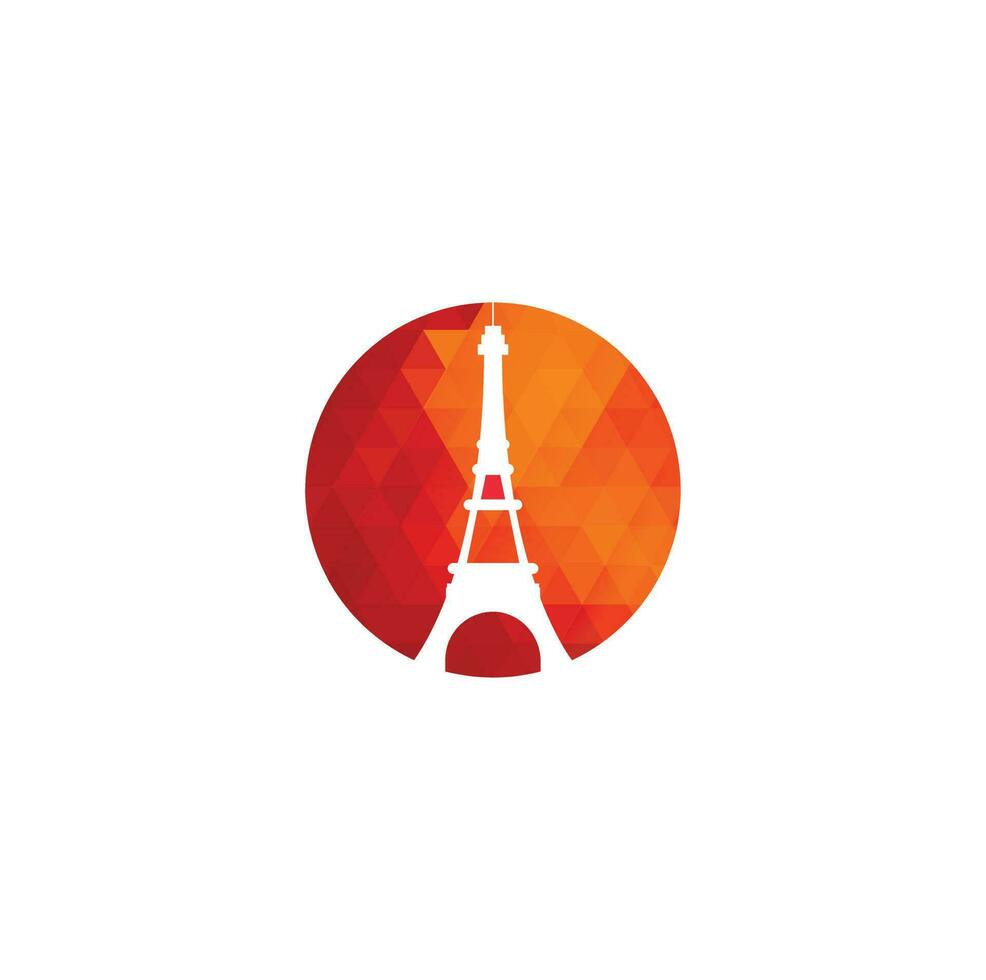 Eiffel tower logo design template. Paris logo design. vector