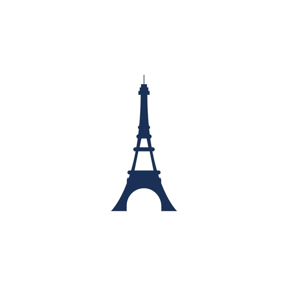 plantilla de diseño del logotipo de la torre eiffel. diseño del logo de París. vector