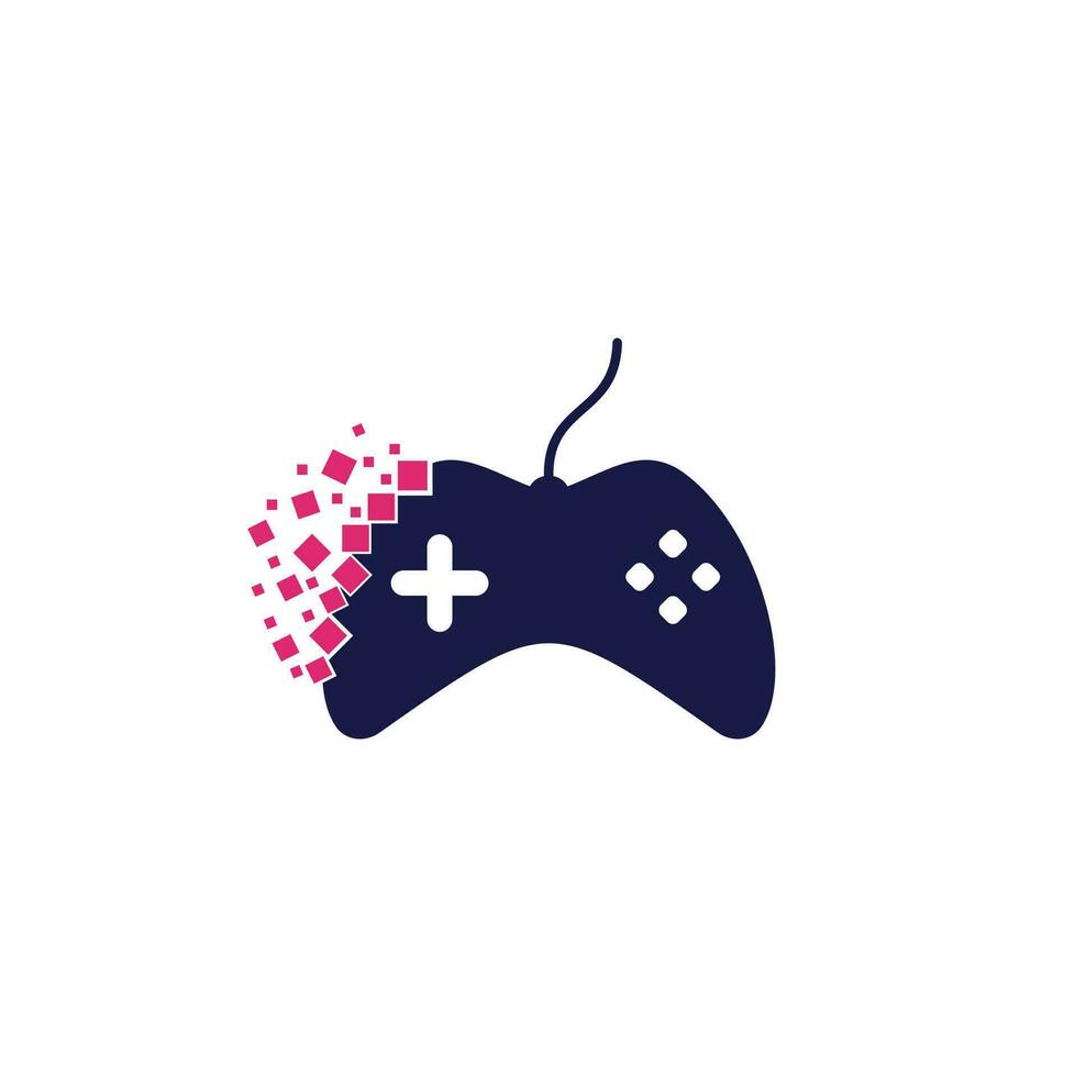 pixel game logo design vector illustration. Game Logo Design Template. Stick Game Icon Logo.