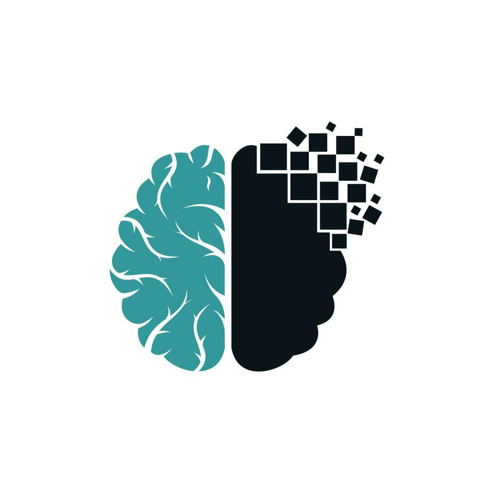 diseño creativo del logotipo del cerebro. lluvia de ideas poder pensamiento cerebro logotipo icono vector