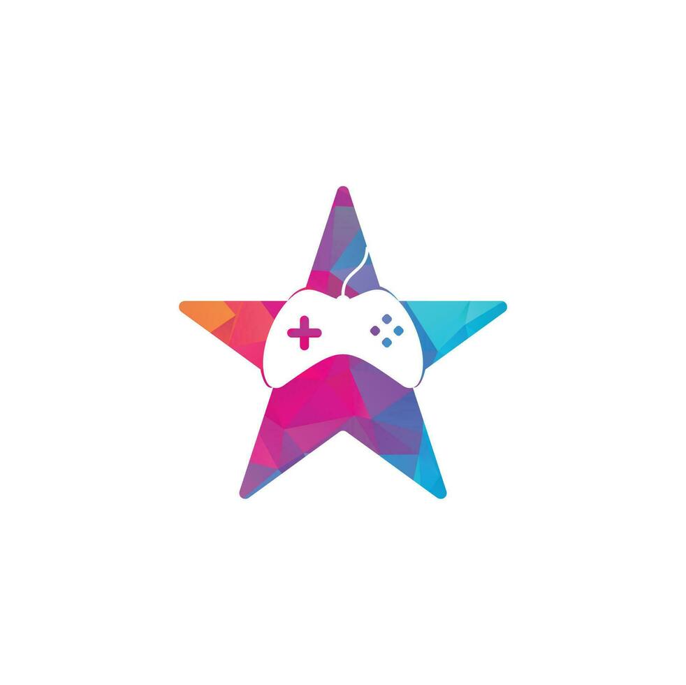 plantilla de diseño de logotipo de concepto de forma de estrella de juego. logotipo del icono del juego de palos. vector