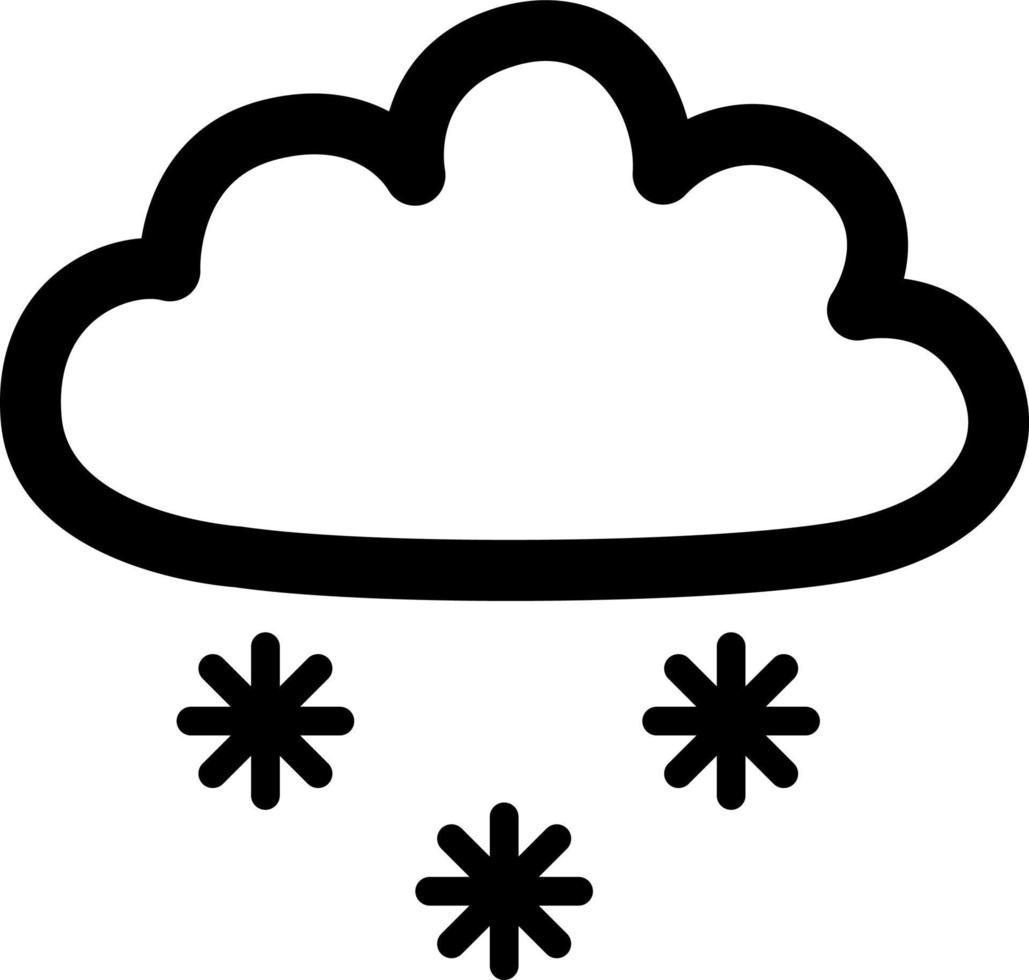 Snow cloud, illustration, vector on a white background