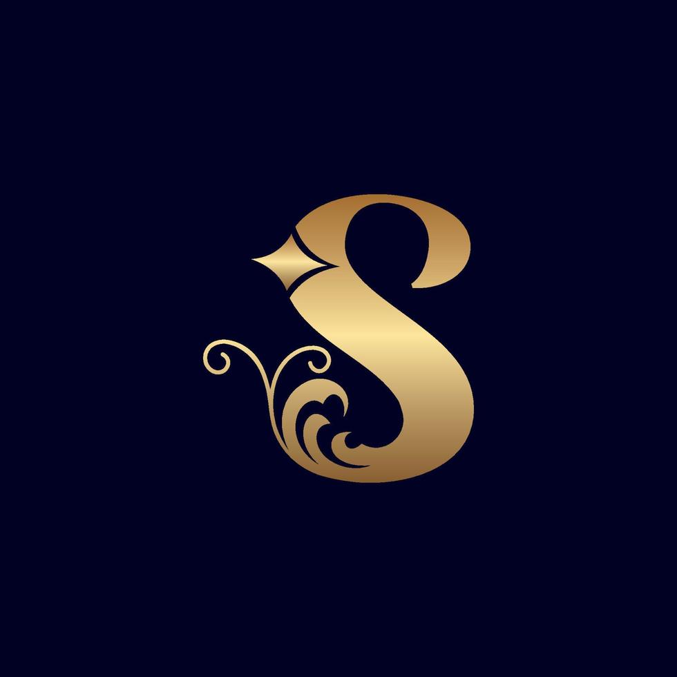 jewelry logo design S ORNATE vector