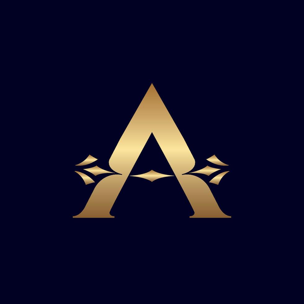 jewelry logo design A ORNATE vector