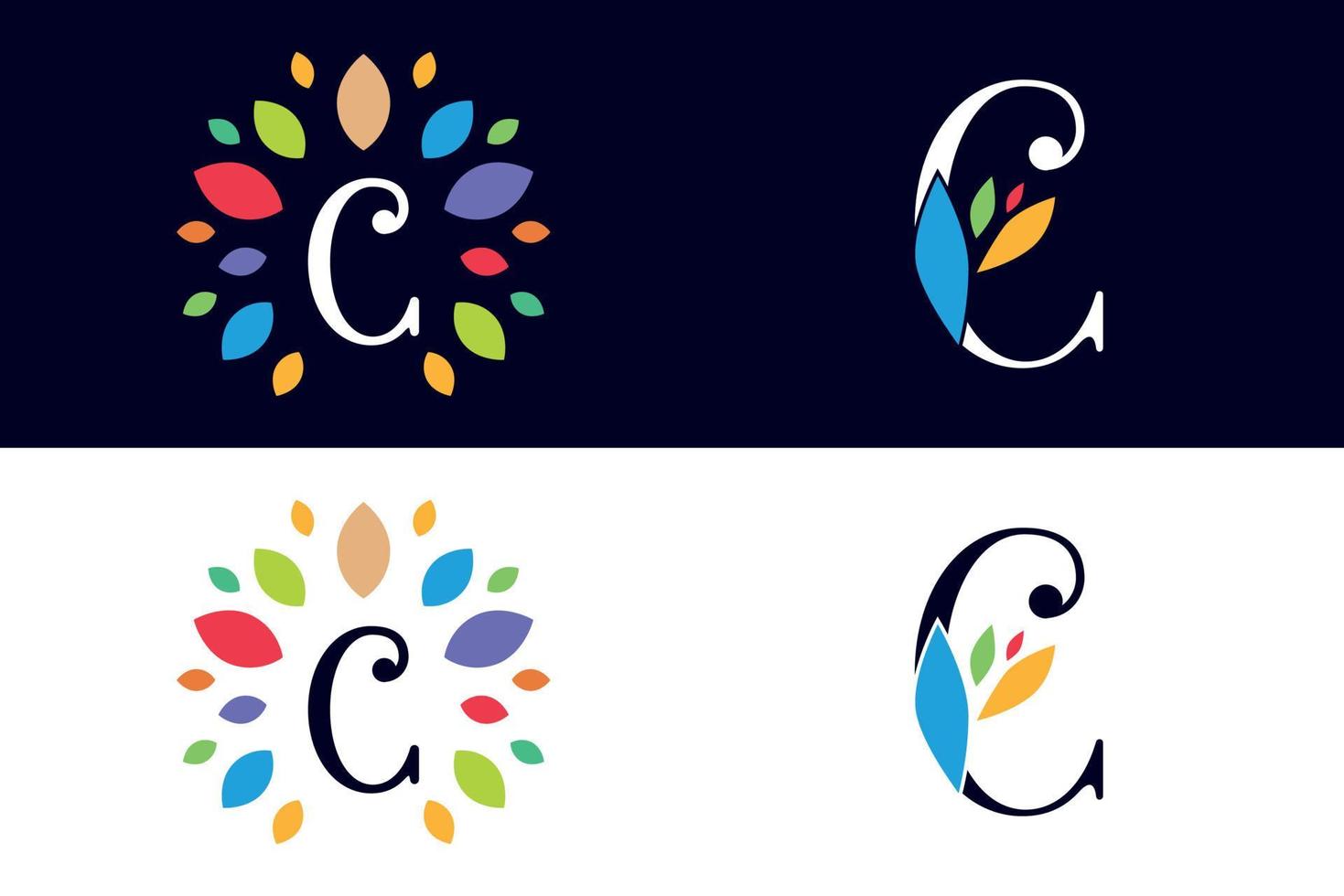 logo design letter C vector art