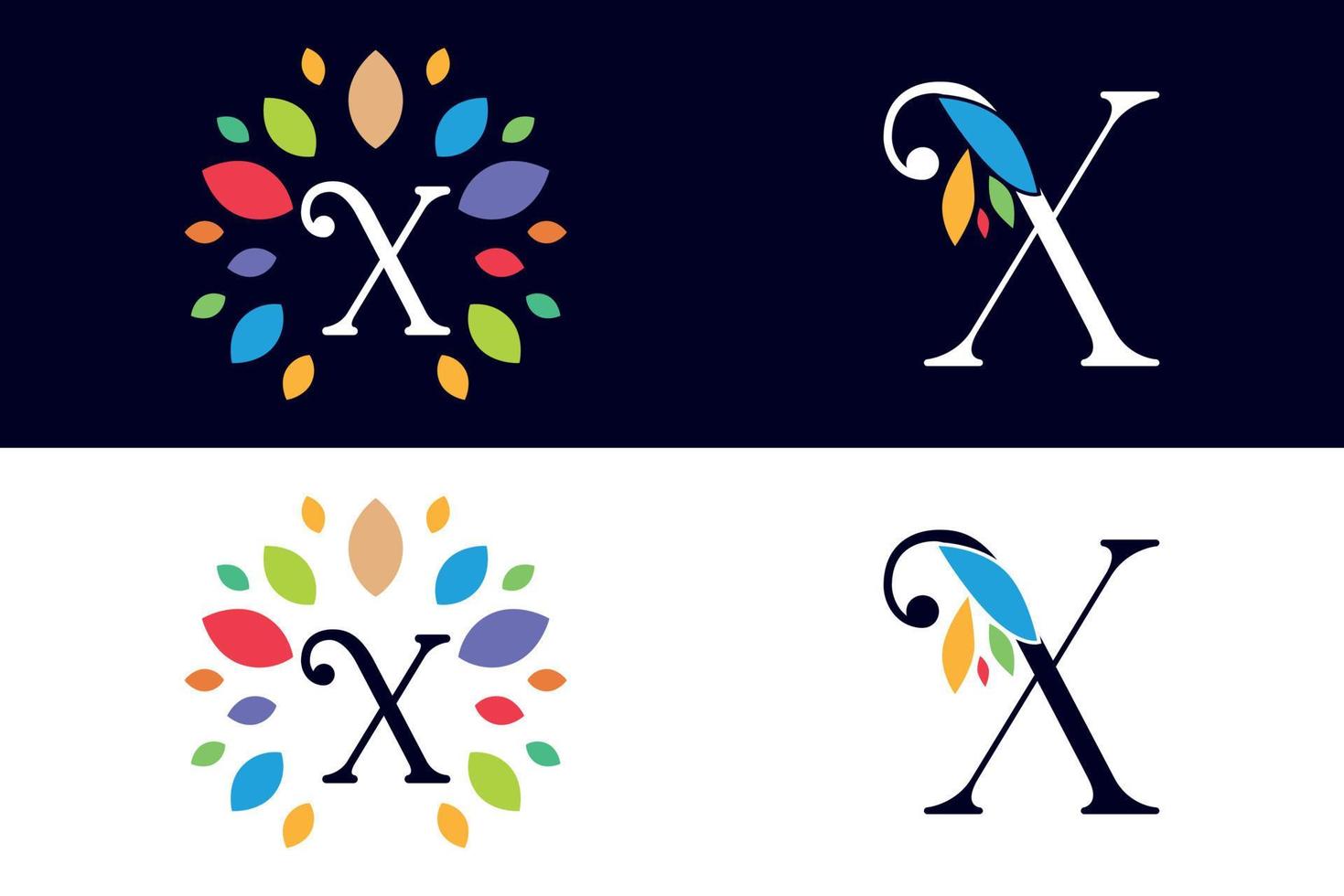 diseño de logotipo letra x arte vectorial vector