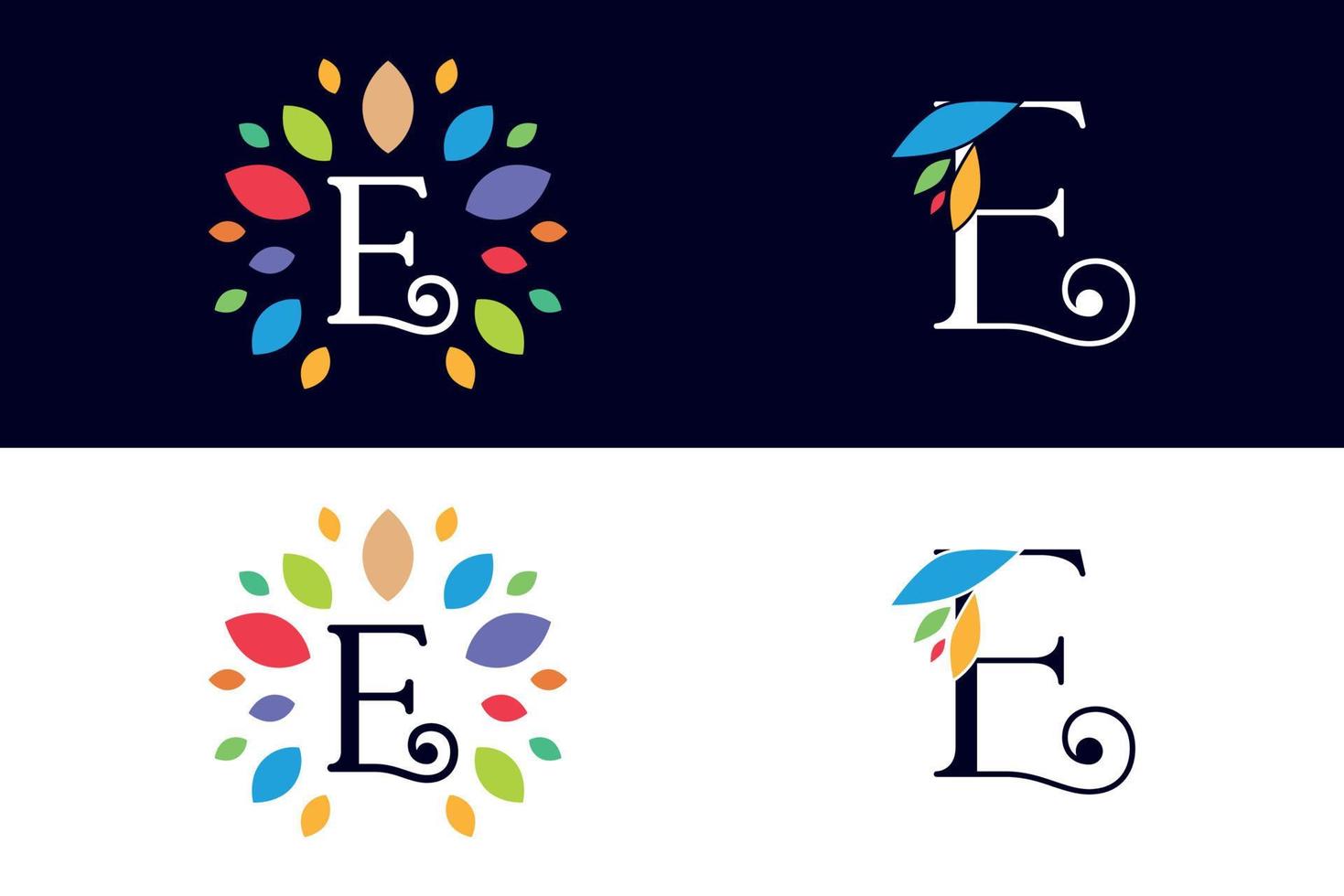 logo design letter E vector art