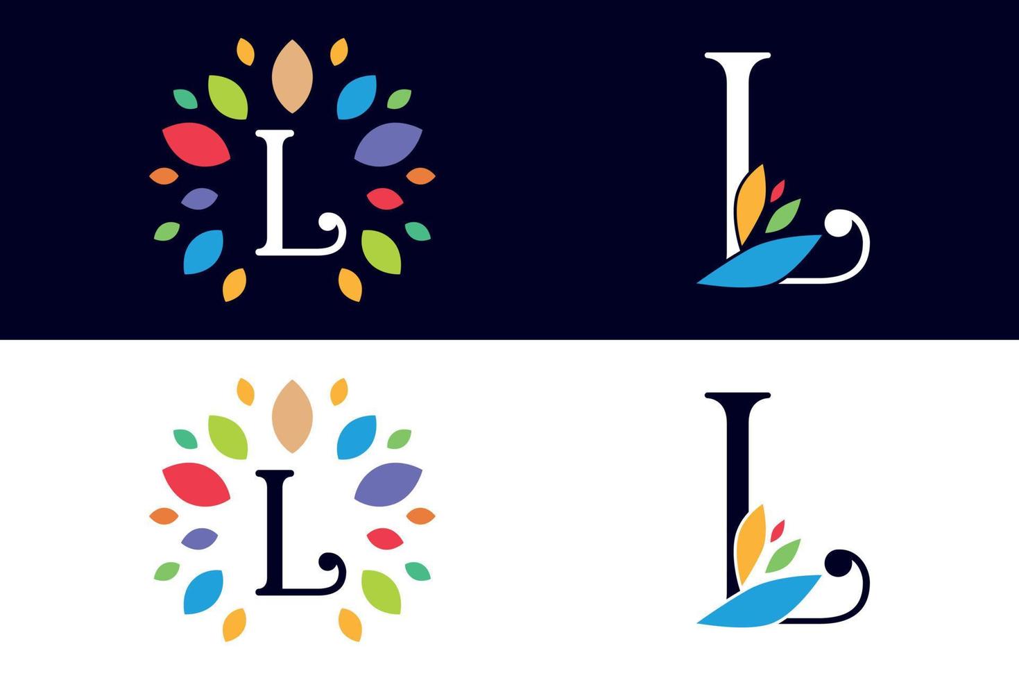 logo design letter L vector art