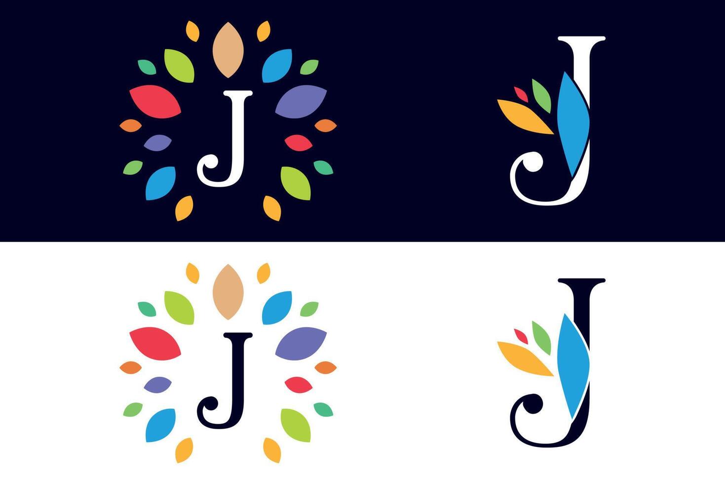 logo design letter J vector art