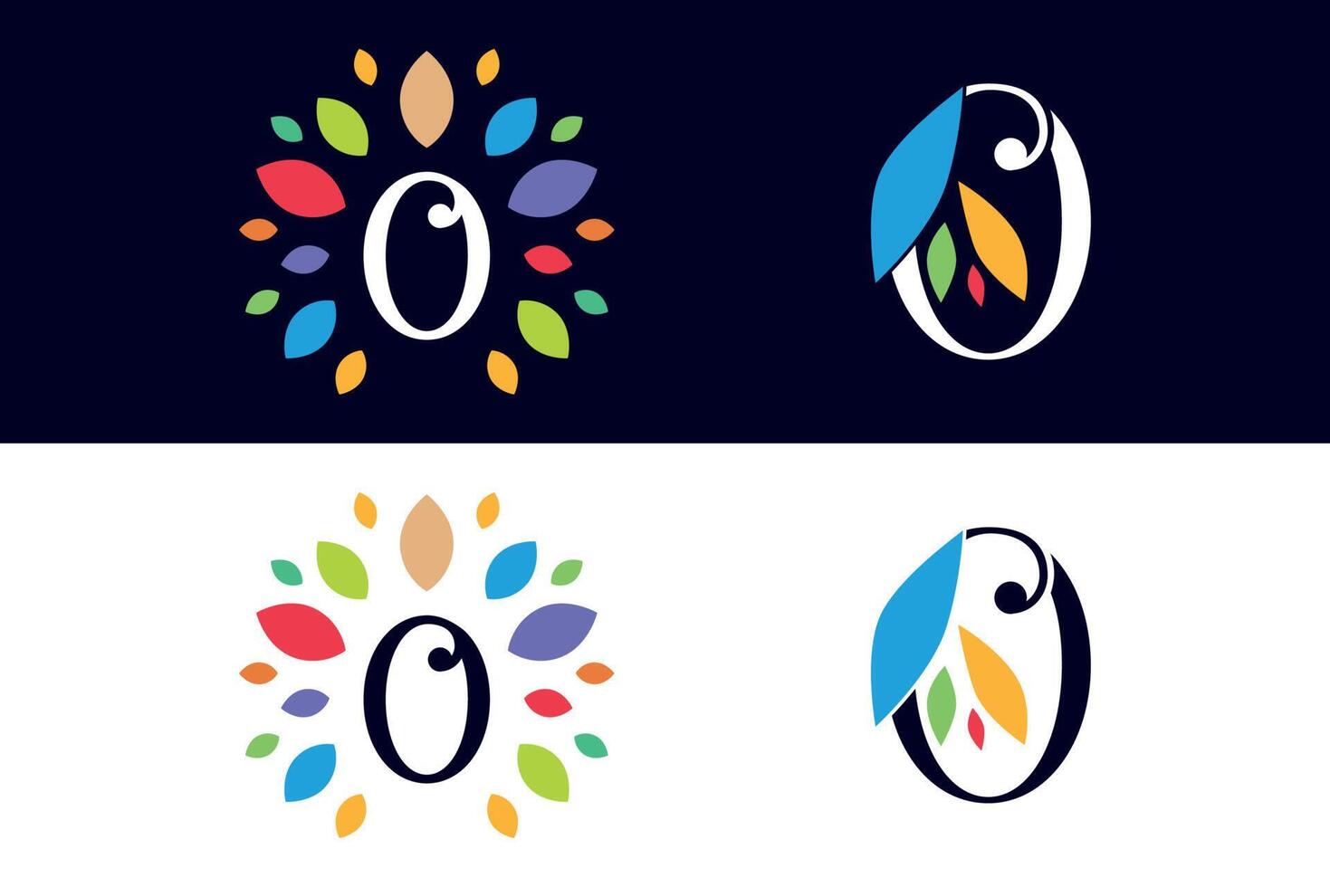 logo design letter O vector art