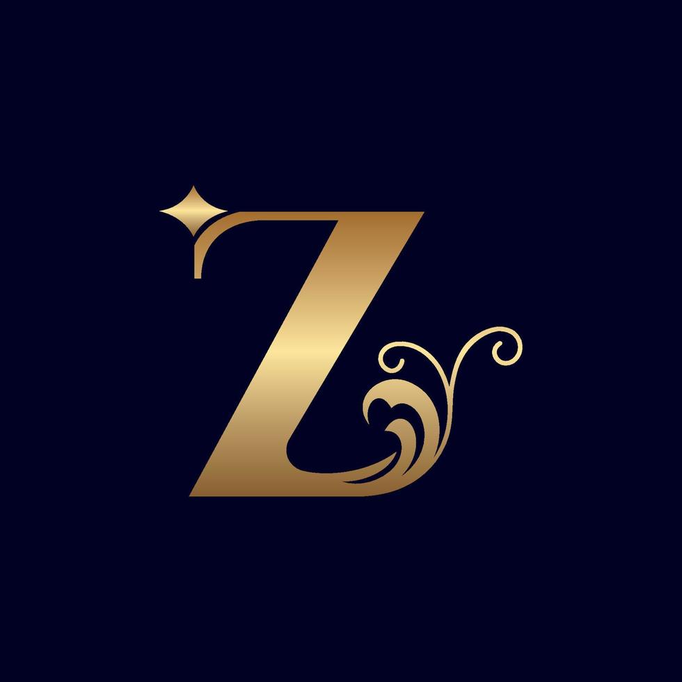 jewelry logo design Z ORNATE vector