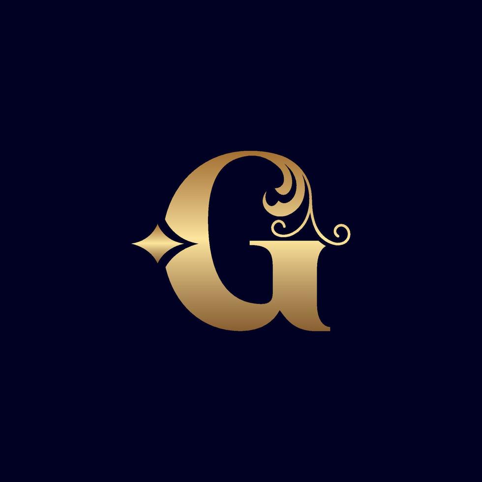 jewelry logo design G ORNATE vector
