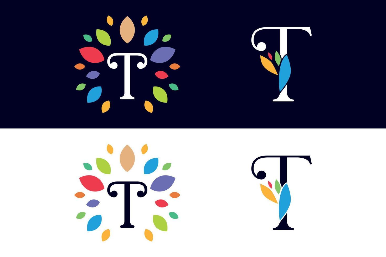 logo design letter T vector art