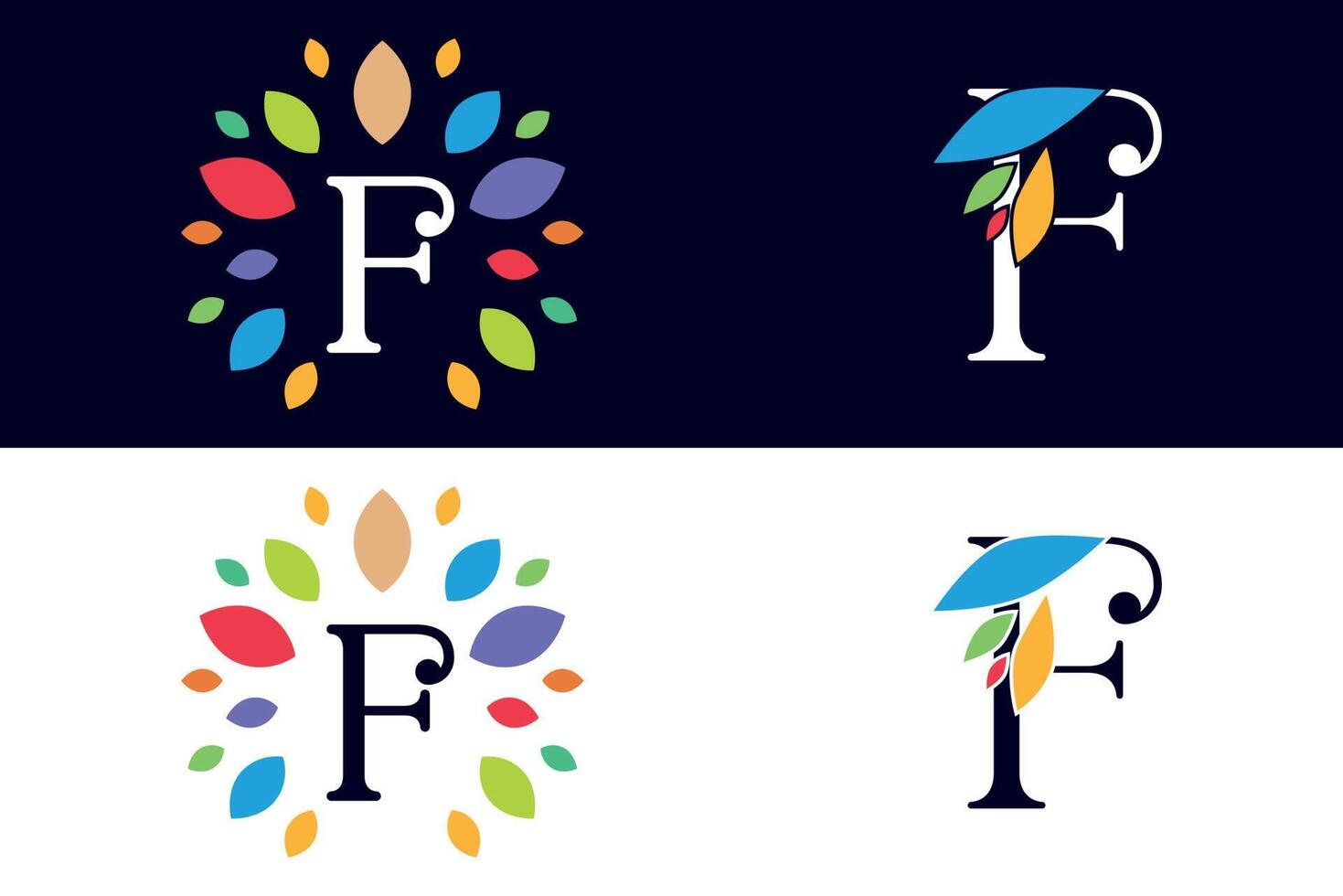 diseño de logotipo letra f arte vectorial vector