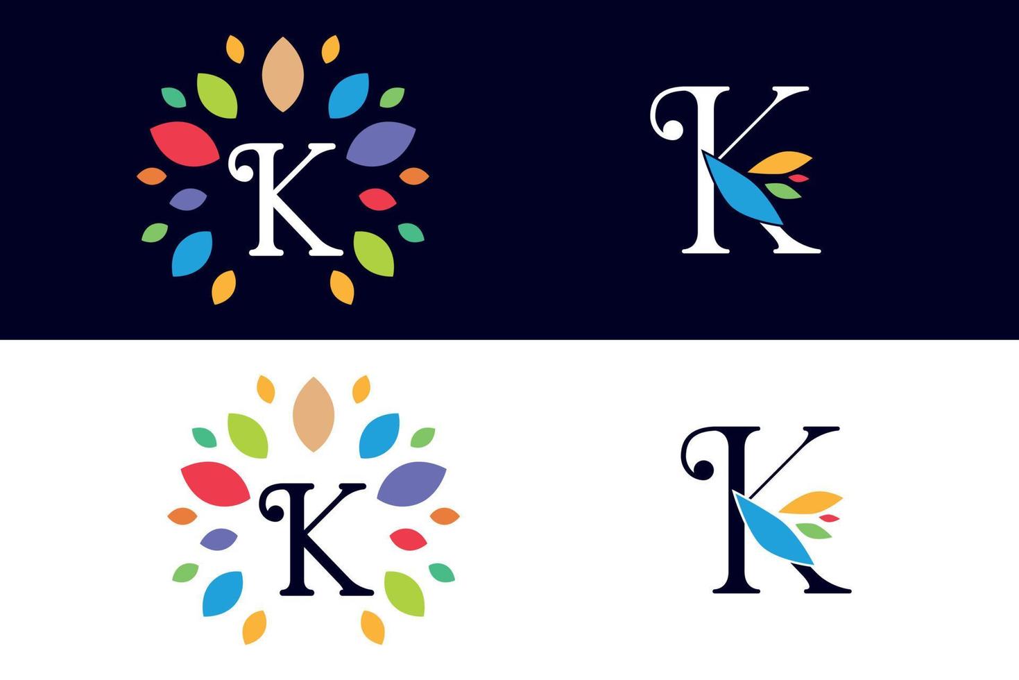 diseño de logotipo letra k arte vectorial vector