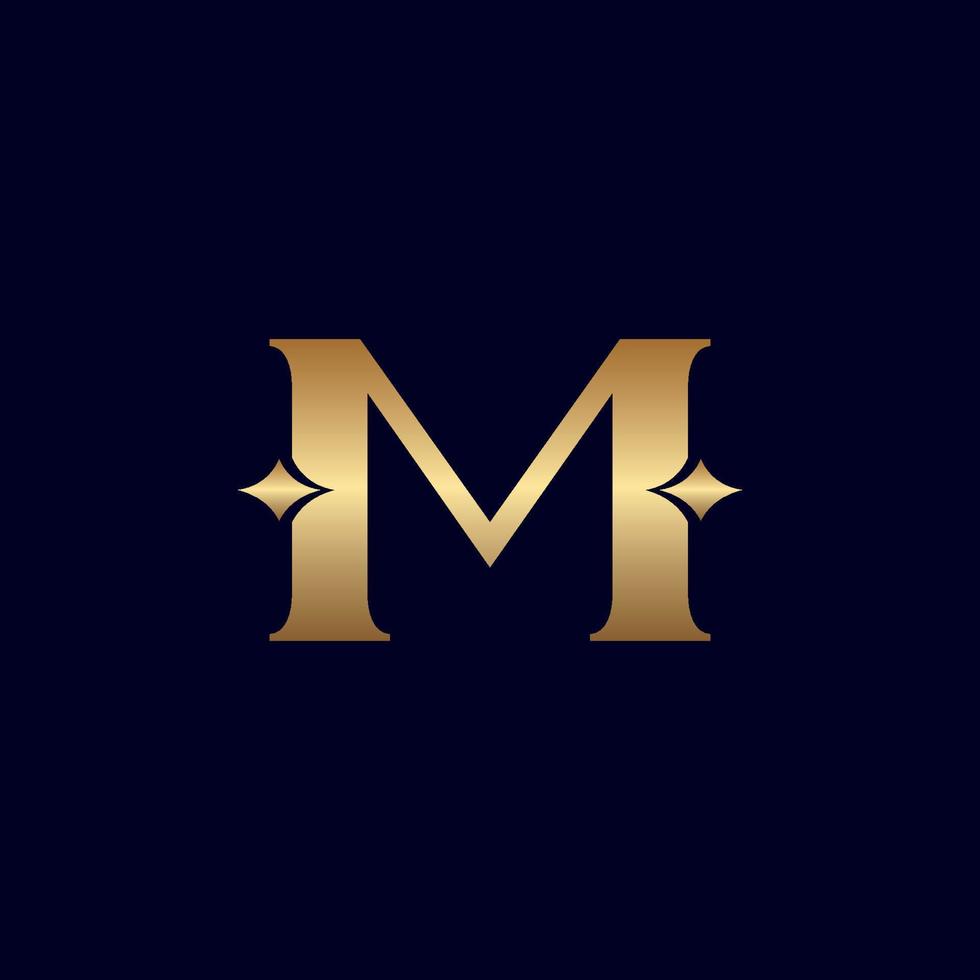 jewelry logo design M vector