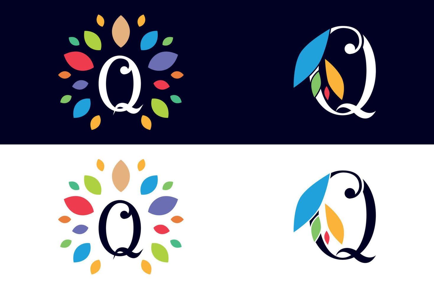 logo design letter Q vector art