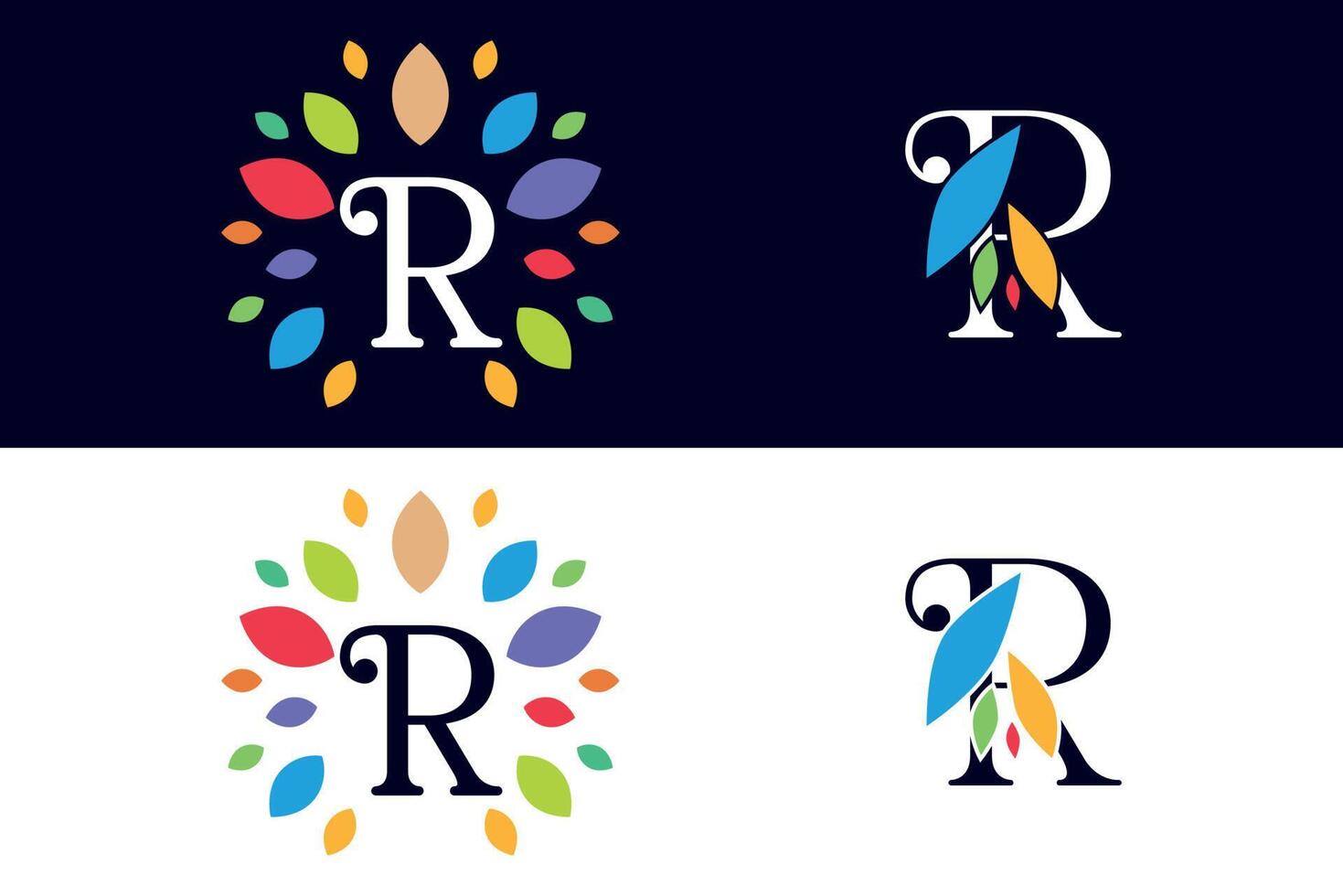 diseño de logotipo letra r arte vectorial vector