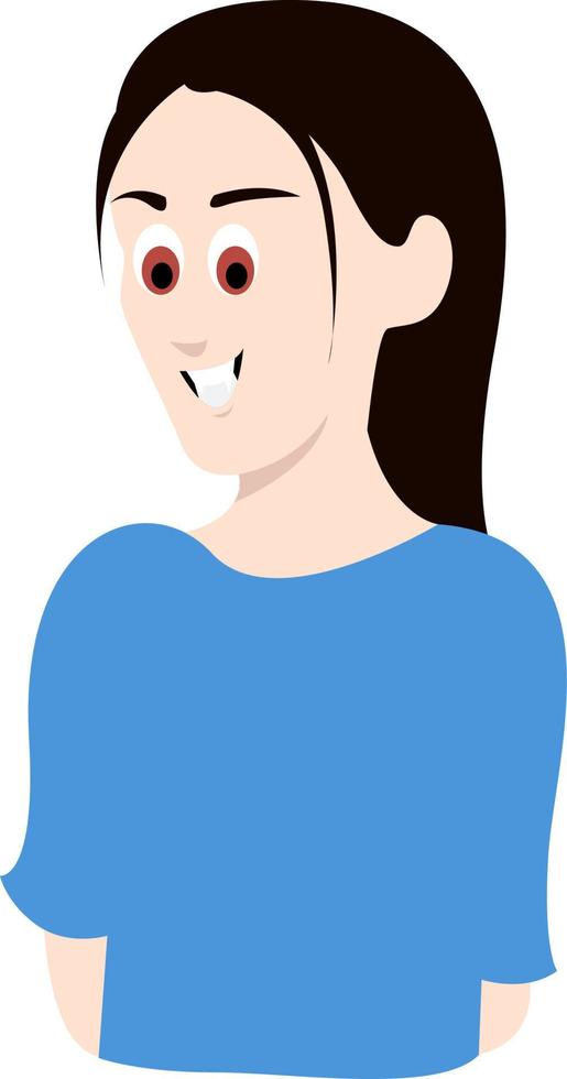 Vampire girl, illustration, vector on white background.