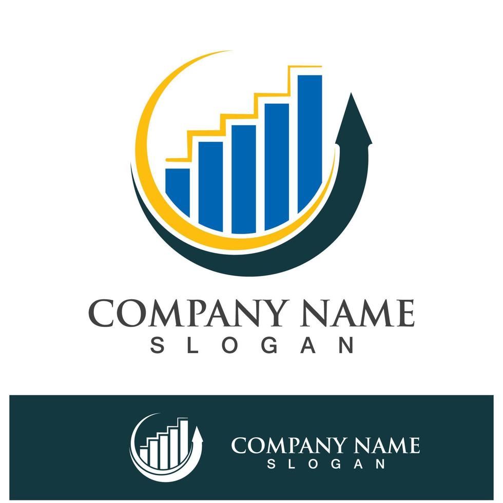 Business finance logo template vector