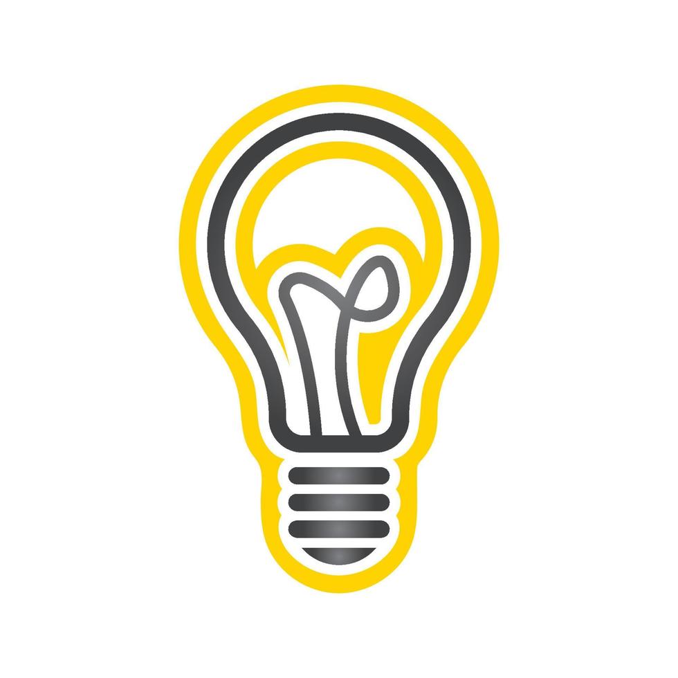 light bulb symbol icon vector