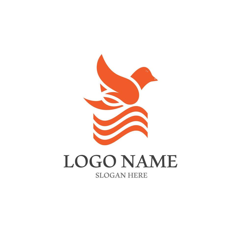 Dove bird logo vector design