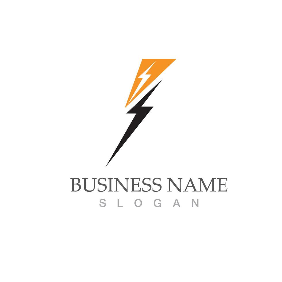 flash thunderbolt logo template vector