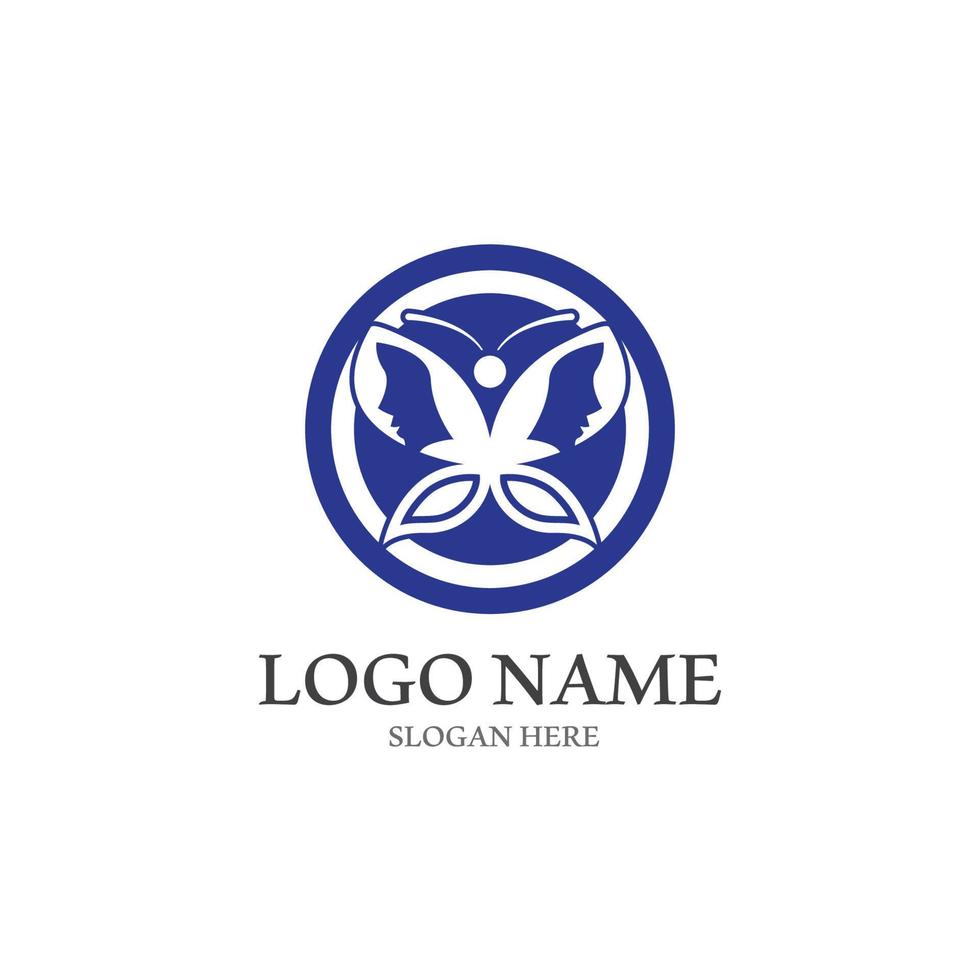 Butterfly logo icon vector design