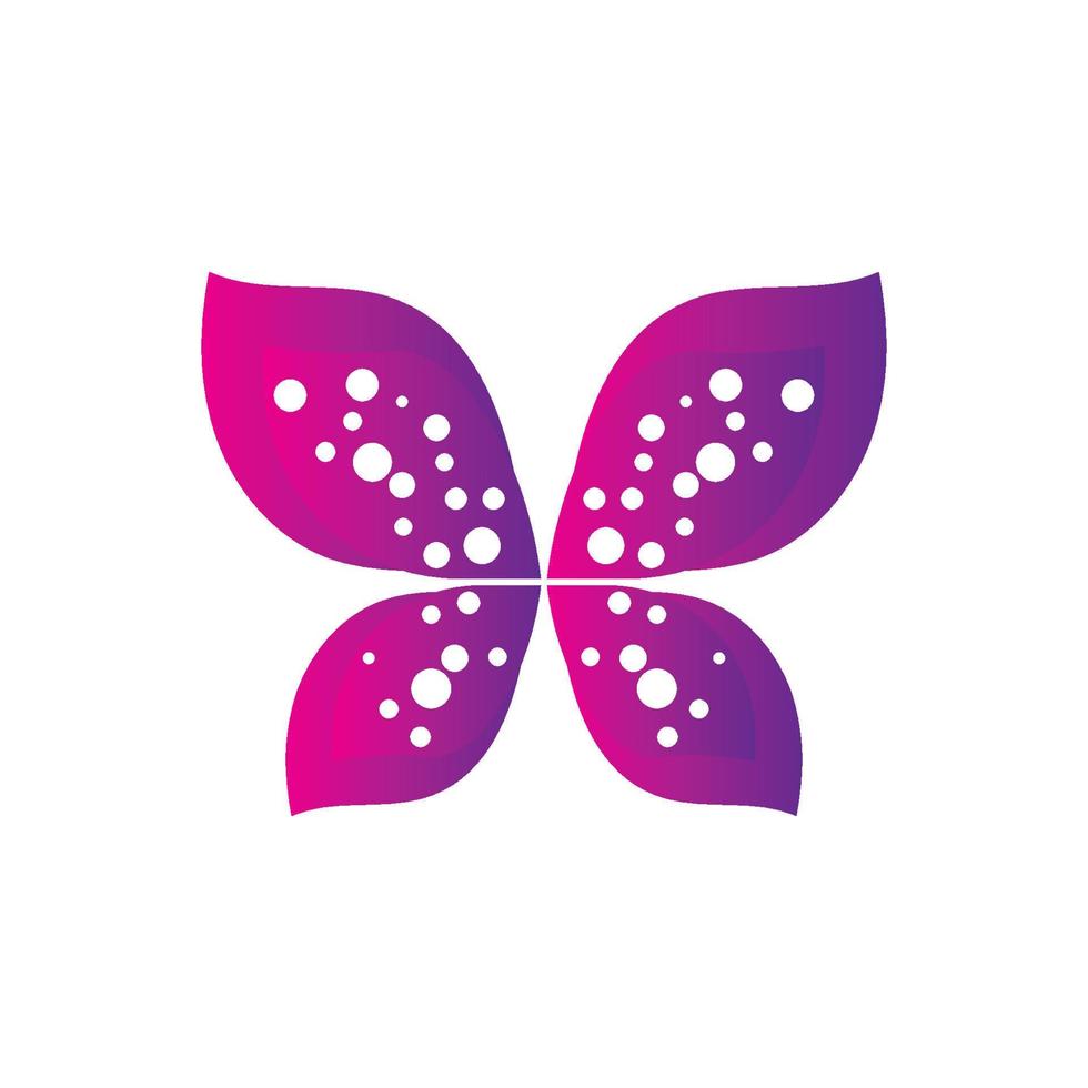 diseño de icono de mariposa de belleza vector